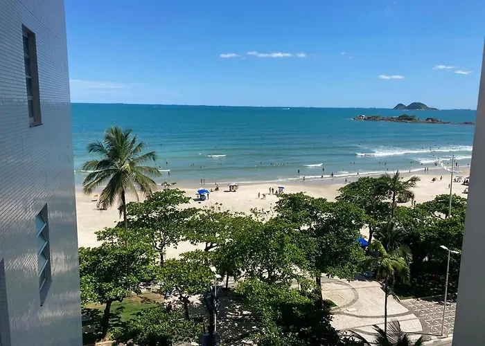 Lindo Apartamento Com Varanda Frente Para O Mar!! Acomoda Ate 8 Adultos E 2 Criancas! 2 Vagas De Garagem E Servicos De Praia! Guarujá